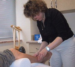 Photo: physiotherapist and patient